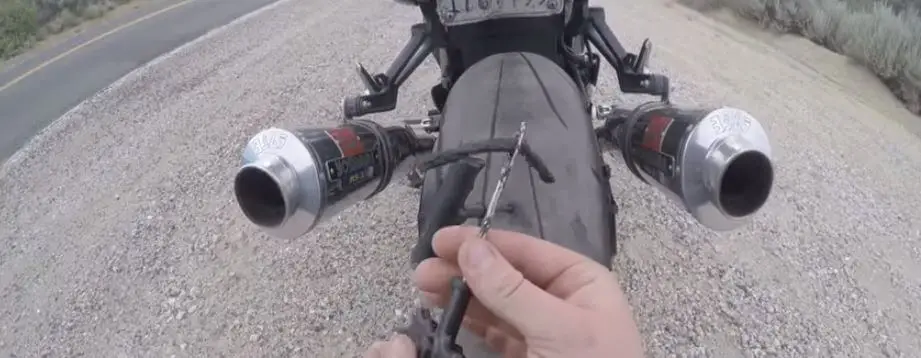 How to check motorcycle flat tires