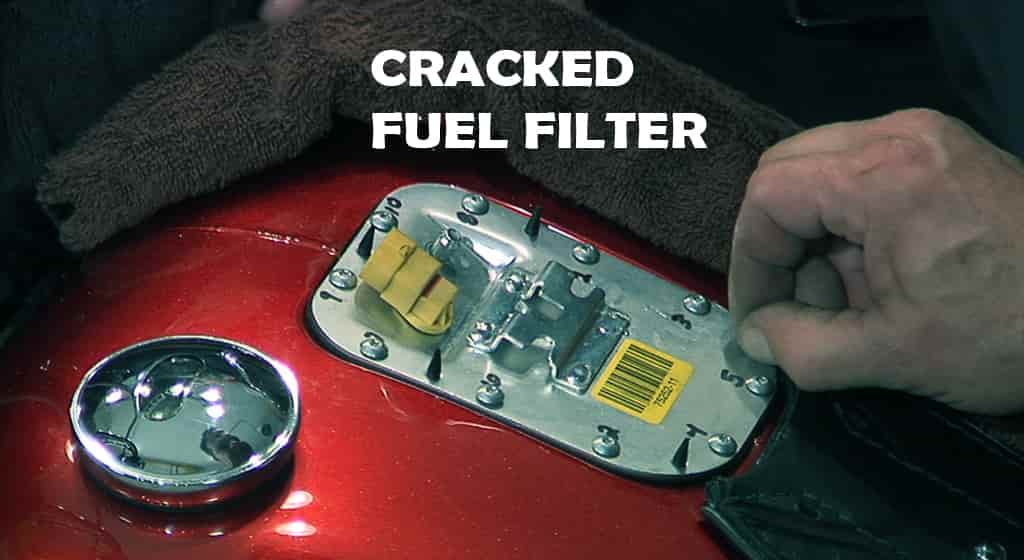 Cracked fuel filter shell problem solution Harley Davidson